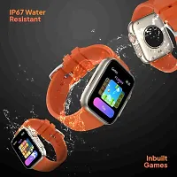 T800 Ultra Smart Watch with Dual Strap Full Screen Waterproof Touch Display Bluetooth Calling Compatible with All Android  iOS (orange) Sleek and Stylish Design-thumb1