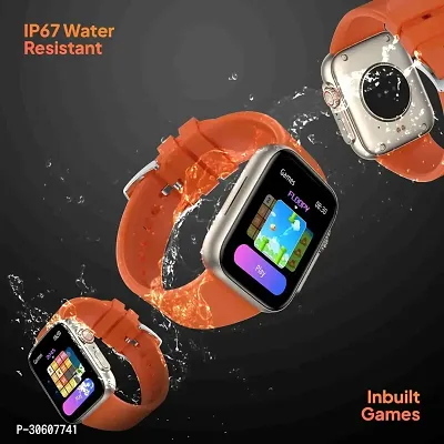 T800 Ultra Smart Watch with Dual Strap Full Screen Waterproof Touch Display Bluetooth Calling Compatible with All Android  iOS (orange) Sleek and Stylish Design-thumb2