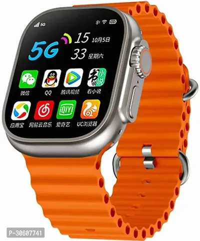 T800 Ultra Smart Watch with Dual Strap Full Screen Waterproof Touch Display Bluetooth Calling Compatible with All Android  iOS (orange) Sleek and Stylish Design-thumb3