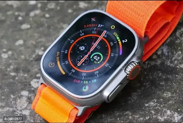 T800 Ultra Smart Watch with Dual Strap Full Screen Waterproof Touch Display Bluetooth Calling Compatible with All Android  iOS (orange) Sleek and Stylish Design