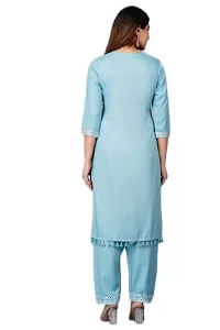 Rayon Blend Straight Printed Kurta with Pant  Beautiful Dupatta for Women's-thumb3