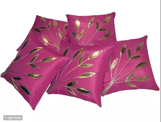 Stylish Pink Polyester Printed Cushion Covers