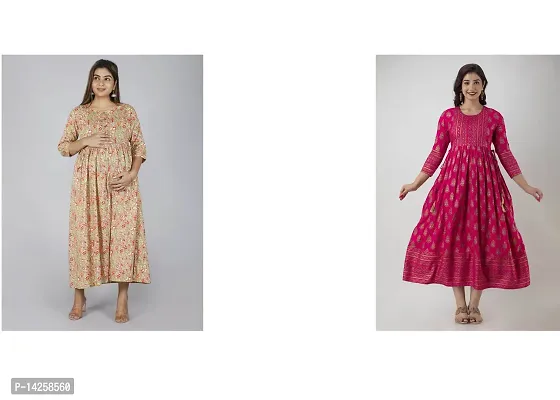 A-Line   Rayon Kurta For Women Pack Of 2