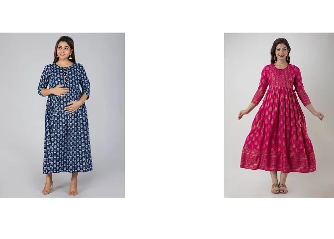 A-Line Rayon Kurta For Women Pack Of 2