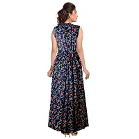 Becooper Women's Rayon Printed Kurta/Gown (Multi)-thumb1