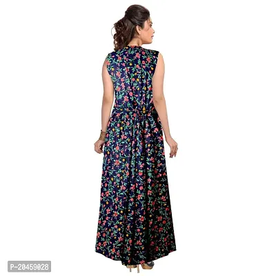 Becooper Women's Rayon Printed Kurta/Gown (Multi)-thumb2