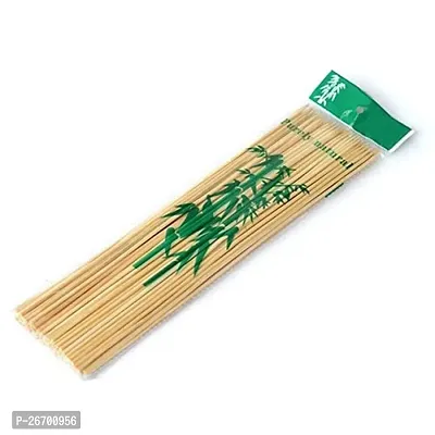 80pcs Wooden Color Bamboo BBQ Skewers, Barbeque Seekh Kabab Sticks, Fruit stick