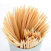 80pcs Wooden Color Bamboo BBQ Skewers, Barbeque Seekh Kabab Sticks, Fruit stick-thumb1