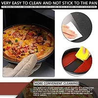 Non-Stick 26cm Carbon Steel PizzaTray l Round Cake Baking Tray (Pack of 2)-thumb1