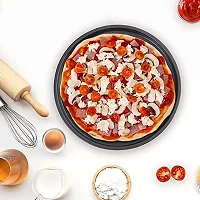 Non-Stick 26cm Carbon Steel PizzaTray l Round Cake Baking Tray (Pack of 2)-thumb2