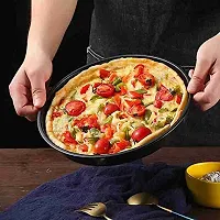 Non-Stick 26cm Carbon Steel PizzaTray l Round Cake Baking Tray (Pack of 2)-thumb3