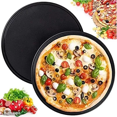 26cm Carbon Steel Pan Non Stick Round Plate Cake Pizza Tray Baking Mould Pizza-thumb0