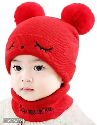 New Born Baby Boys And Baby Girls Woolen Cap-thumb0