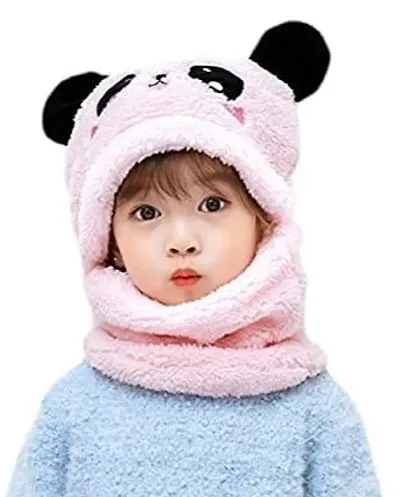 Vinson?Kid's Boy's & Girl's Winter Warm Faux Fur Animal Panda Balaclava Hat Full Cover Earflap Hood Cap Neck Warmer Scarf-(2-4 Year)