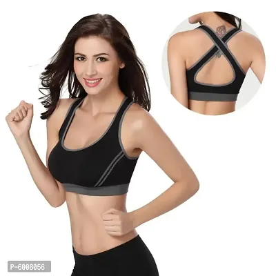 Piftif high impact padded wirefree seamless sports bra for gym yoga workout-thumb0