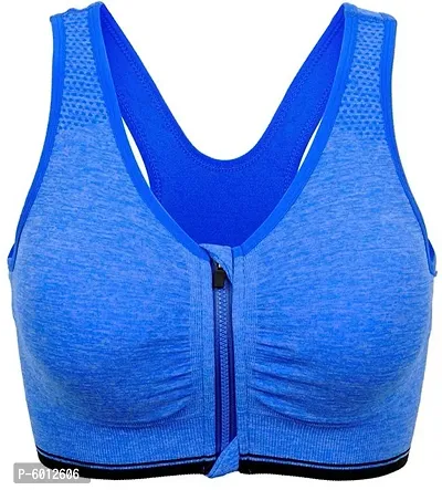 Buy Tomkot women front open zipper zip padded feeding sports bra
