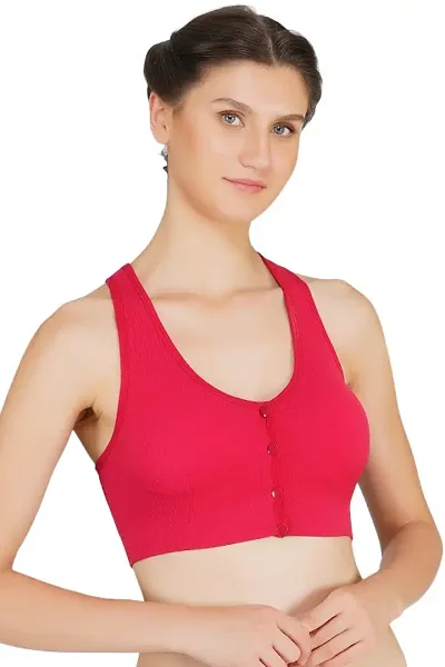 Womens Non-Padded Front Closure Sports Bra