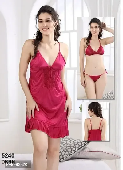 Up To 81% Off on Women Sexy Silk Lace Sleepwea