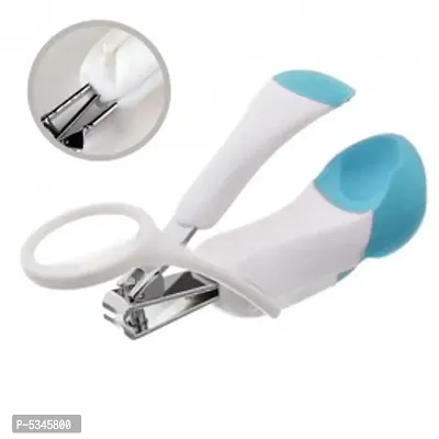 very Soft and Gentle Nail Clipper with Magnifier, White/Mix Color-thumb0