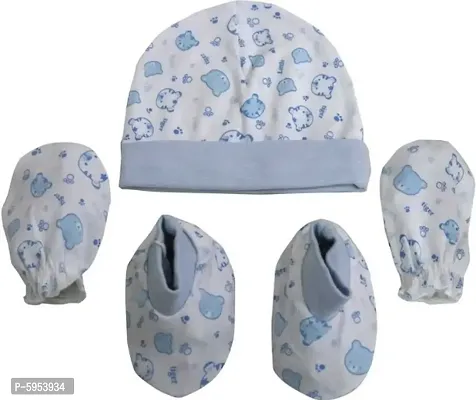 Baby Boys  Baby Girls Casual Cap Bootie, Mitten set of 1-thumb2