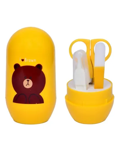 4 IN 1 Baby Manicure and Pedicure Grooming Nail Cutter Safety Essential Kit with Cute Printed Portable Case For Toddlers, Infants