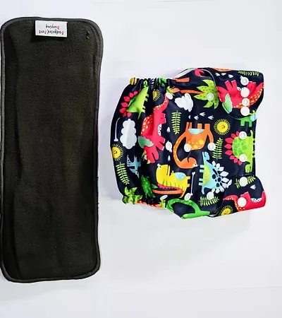 Unique Washable Reusable Diaper with 1 Charcoal 5 layered