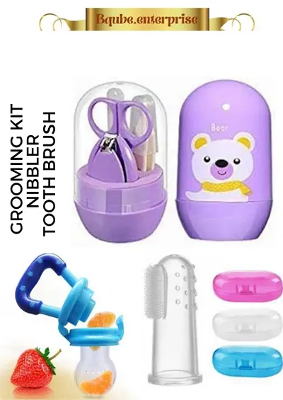 BABY CARE COMBO SET ( GROOMING KIT, NIBBLER, TOOTH BRUSH)
