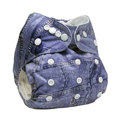 Washable Adjustable Reusable Printed Cloth Diapers With 1 Microfiber Insert