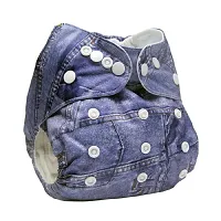 Washable Adjustable Reusable Cartoon Print Cloth Diapers with 1 Microfiber Insert( 3 Layered)-thumb2