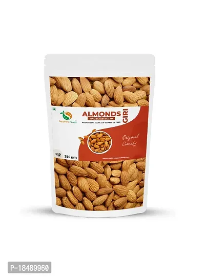 SAPPHIRE FOODS Natural Premium California Almonds | Premium Badam Giri | High in Fiber  Boost Immunity | Real Nuts | Gluten Free (250 g)