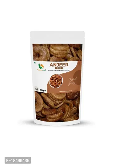 SAPPHIRE FOODS Premium Dried Anjeer Rich source of Fiber Calcium  Iron Dry Figs Low in calories Non-GMO Dried Figs (250g)