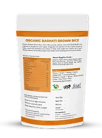 SAPPHIRE FOODS Organic Brown Rice Long Grain, Unpolished, Fiber-Rich, Unpolished Rice Brown/Brown Chawal (500 Gram)-thumb1