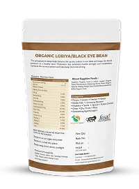 SAPPHIRE FOODS Organic Lobiya Cowpea Black eye bean Natural Cowpea White Whole Beans Rich Source of Protein and Fiber (1kg)-thumb1