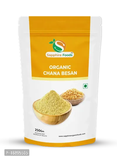 SAPPHIRE FOODS Besan Flour | Gram Flour | Chana Dal Besan | Chickpea Flour 100% Natural and Fresh Besan Powder (250g)