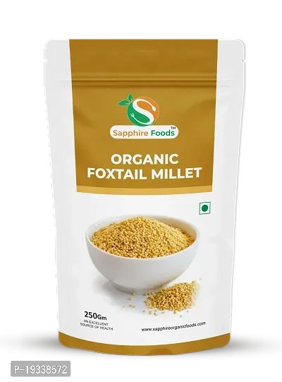 SAPPHIRE FOODS Foxtail Millet Natural Grains, Native Low GI Millet Rice | High Protein  100% More Fiber than Rice (250g)