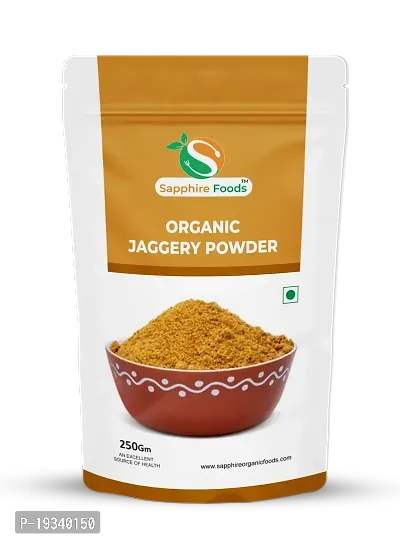 SAPPHIRE FOODS Jaggery Whole Natural Jaggery (गुड़) Desi Gud Gur No Preservatives Gluten Free Jaggery Block Whole Substitute for Sugar (250gm)-thumb0