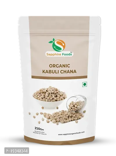 SAPPHIRE FOODS Kabuli Chana White Chana Chole Organic Healthy Chana (250g)-thumb0