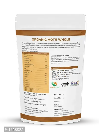 SAPPHIRE FOODS Whole Muth | Matki | Moth Whole | Moth bean (1kg)-thumb2