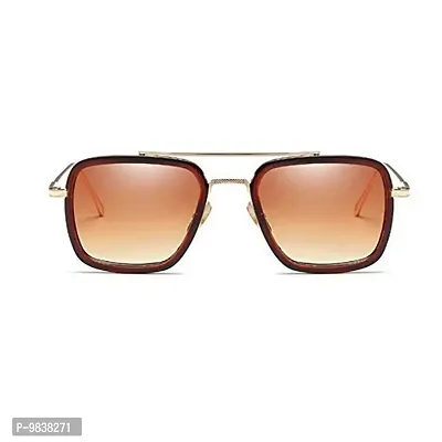 CREEK Unisex Rectangular Sunglasses Brown Frame, Brown Lens (Free Size) - Pack Of 1-thumb2