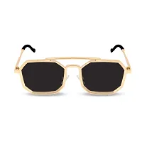CREEK UV Protected Driving Vintage Hexagon Honeycomb Copper Body Sunglasses for Men and Women CH-11625 (GOLD/BLACK)-thumb1