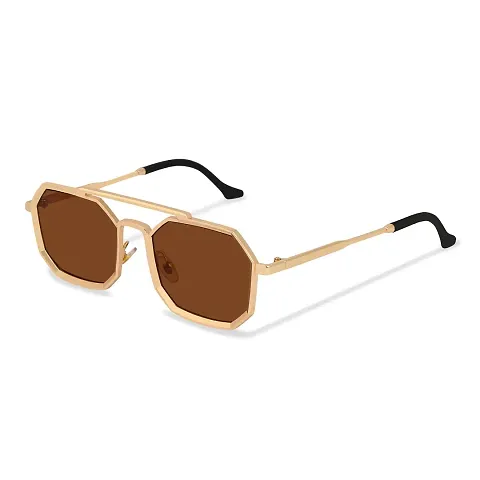 CREEK UV Protected Driving Vintage Hexagon Honeycomb Copper Body Sunglasses for Men and Women CH-11625
