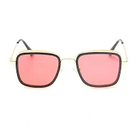 CREEK Men's Square Sunglasses Black, Pink Frame Black, Pink Lens (Medium) - Pack of 2-thumb3