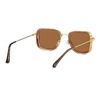 CREEK Mens Carryminati Square Sunglasses Frame (GOLD-BROWN)-thumb2