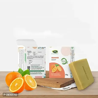 Thanjai Natura Orange Soap 100g (Pack of 7) Handmade, Paraben Free Natural Bathing Soap With Orange Peel  Essential Oil, 100% Natural