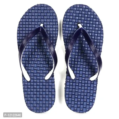 XERIX Embossed Comfortable and Stylish Daily Use Ladies Hawai Slipper, Chappal For Women (Blue, numeric_8)-thumb0