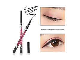 Matte Liquid Lipstick with 36h Eyeliner pan pack of 5pc Multicolor-thumb2