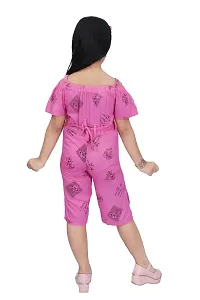 Fabulous Pink Rayon Printed Dress For Girls-thumb2