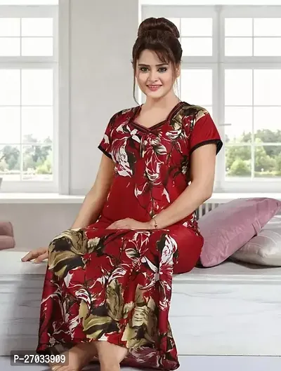 Fabulous Polyester Printed Night Gowns For Women-thumb0