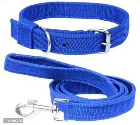 Dog Collar Leash Medium Blue-thumb0