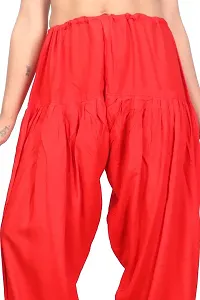 Fabulous Red Viscose Rayon Solid Patiala Salwar For Women-thumb4